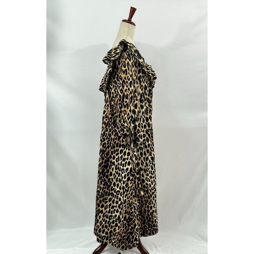DAMSON MADDER Sz 12 UK 8 US Leopard Print Barbs Ruffle Midi Dress - Picture 5 of 12